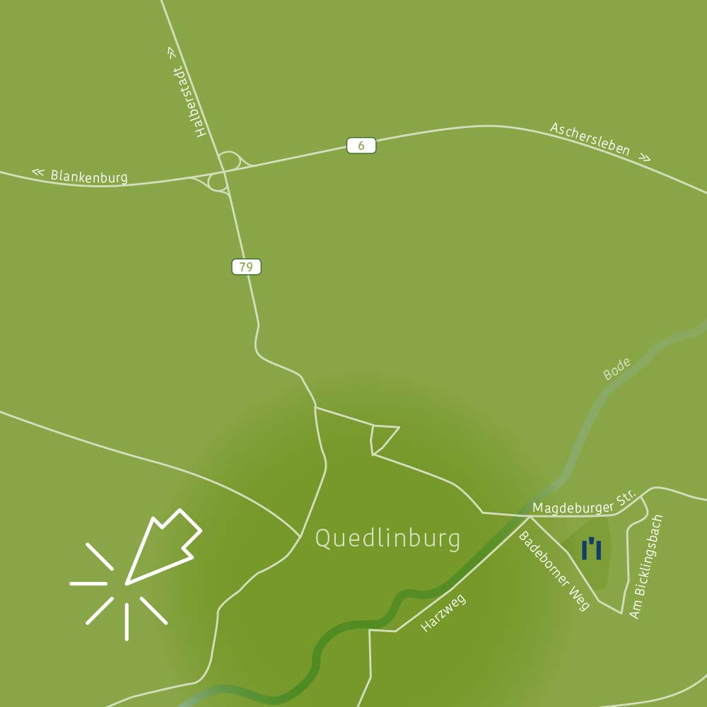 Die Feuerbestattungen Quedlinburg Lageplan